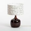 Terra Moka ceramic table lamp with shade Human 25