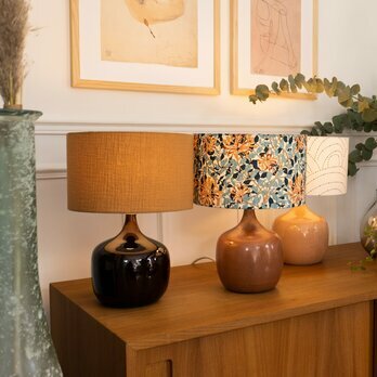 Terra lamps with shades Gaze caramel, Honeysuckle and Colline 25