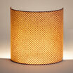 Fabric half lamp shade for wall light Octave rouge lit