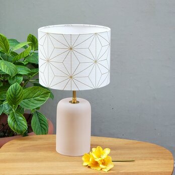 Natural porcelain table lamp with shade Maxi hoshi or 20