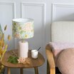Natural porcelain table lamp with shade W. Morris Seaweed 20