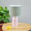 Bubble gum porcelain table lamp with shade  Gaze argile 20