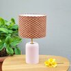 Bubble gum porcelain table lamp with shade Nami terra 20
