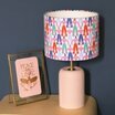 Bubble gum porcelain table lamp with shade Sisters 20