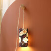Wall hook and Dany plug-in pendant lamp lit