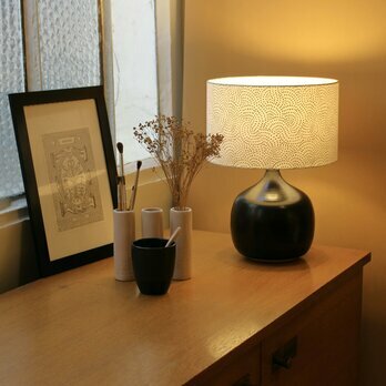 Terra Black lamp with shade Ssame 25 lit
