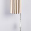 Detail of fabric plug-in pendant lamp Sunray Wide ochre