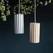 Plug-in pendant lamps Sunray Wide cobalt and Sunray Wide ochre