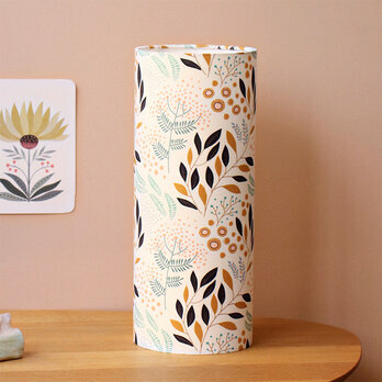 Cylinder fabric table lamp Mimosa cru M