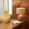 Terra Rose lamp with shade Sunray Wide ochre 25 and Sunray table lamps