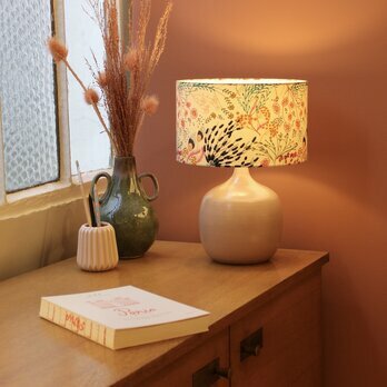 Terra Rose lamp with shade Symphonie 25 lit