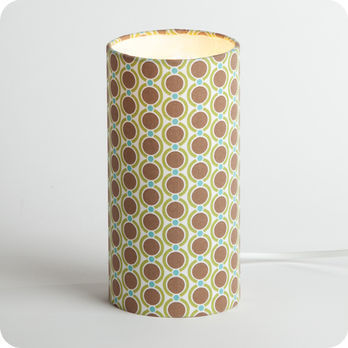 Cylinder fabric table lamp Summer 70 lit S